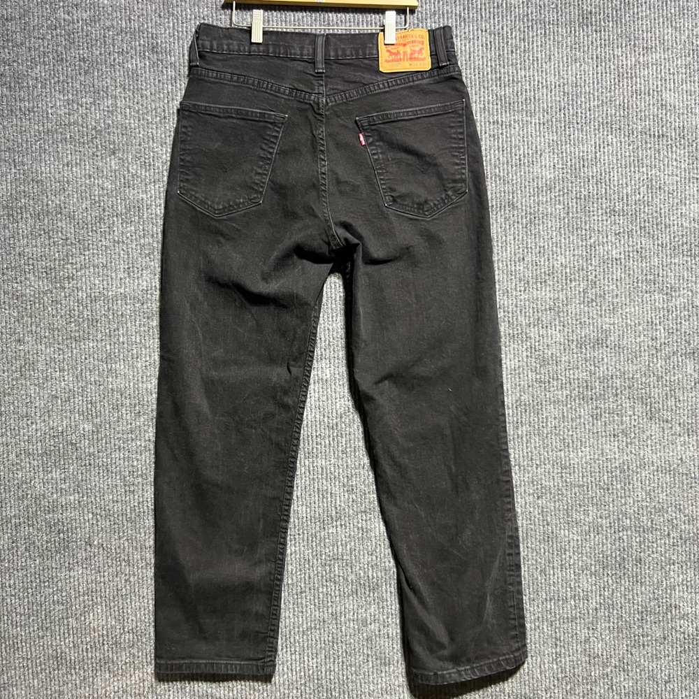Levis 550 Relaxed Fit Jeans Men 34x30 Black Denim Tapered Leg Casual Classic